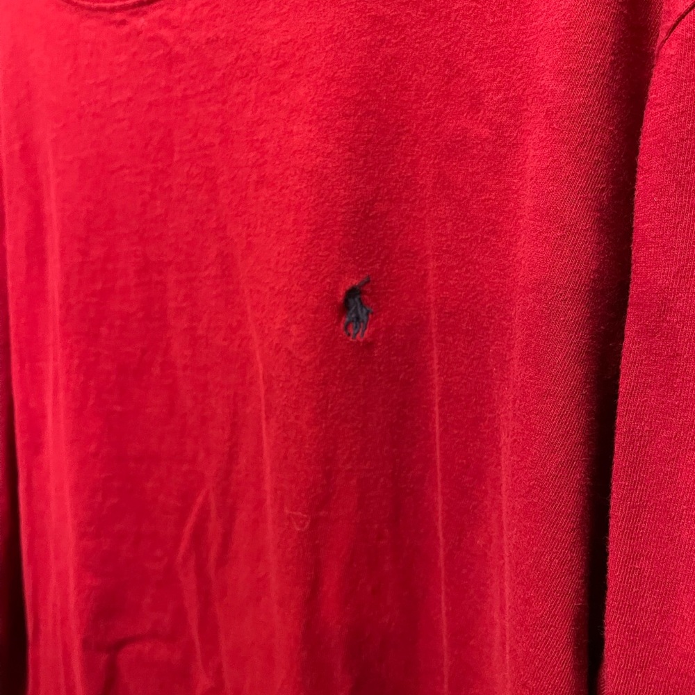 POLO RALPH LAUREN Maroon Long Sleeve Shirt Classic Pony Size XL - Picture 2 of 6